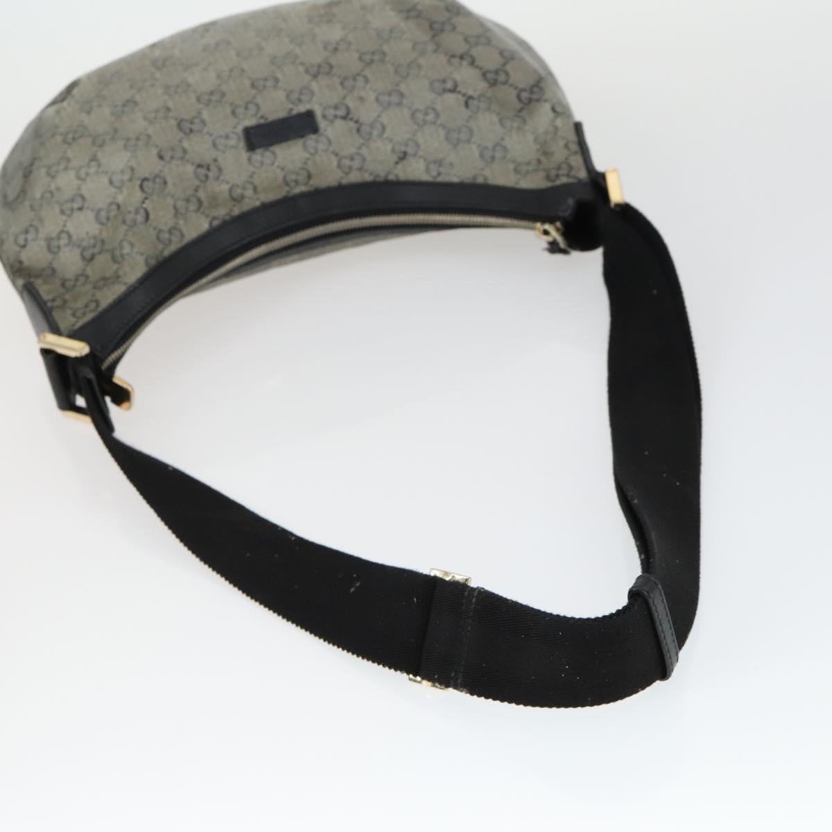 GUCCI GG Supreme Crystal Shoulder Bag PVC 4 Set Black Navy Auth 149829