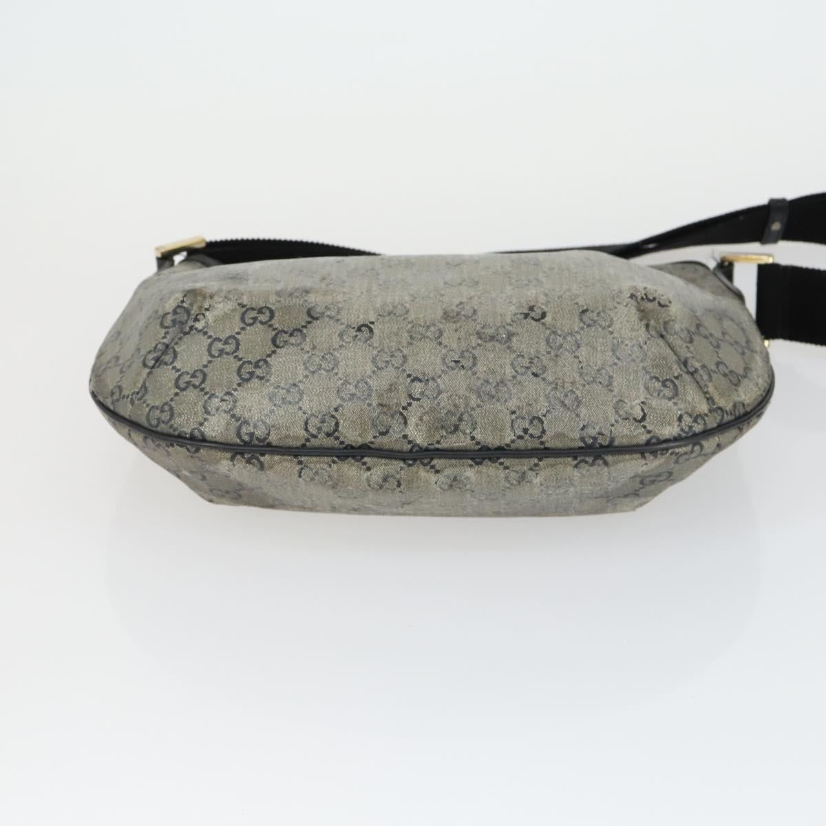 GUCCI GG Supreme Crystal Shoulder Bag PVC 4 Set Black Navy Auth 149829