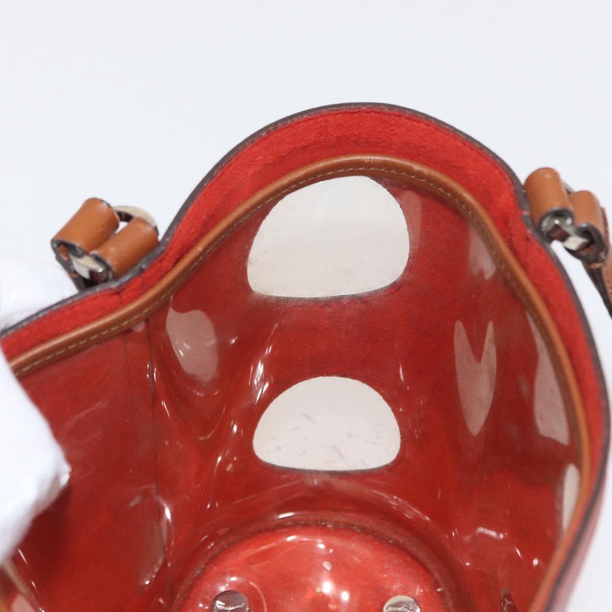 Salvatore Ferragamo Hand Bag Leather Red Silver Auth 149839