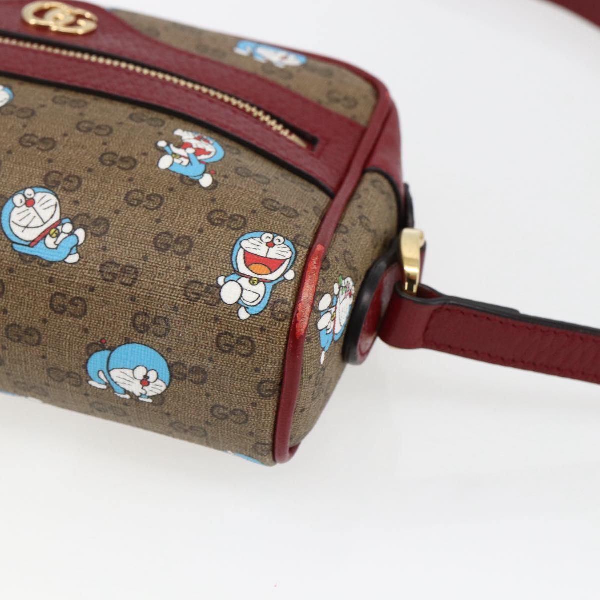 GUCCI GUCCI × Doraemon Micro GG Supreme Bag PVC Beige 647784 Auth 149860SM