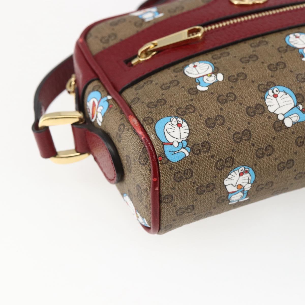 GUCCI GUCCI × Doraemon Micro GG Supreme Bag PVC Beige 647784 Auth 149860SM