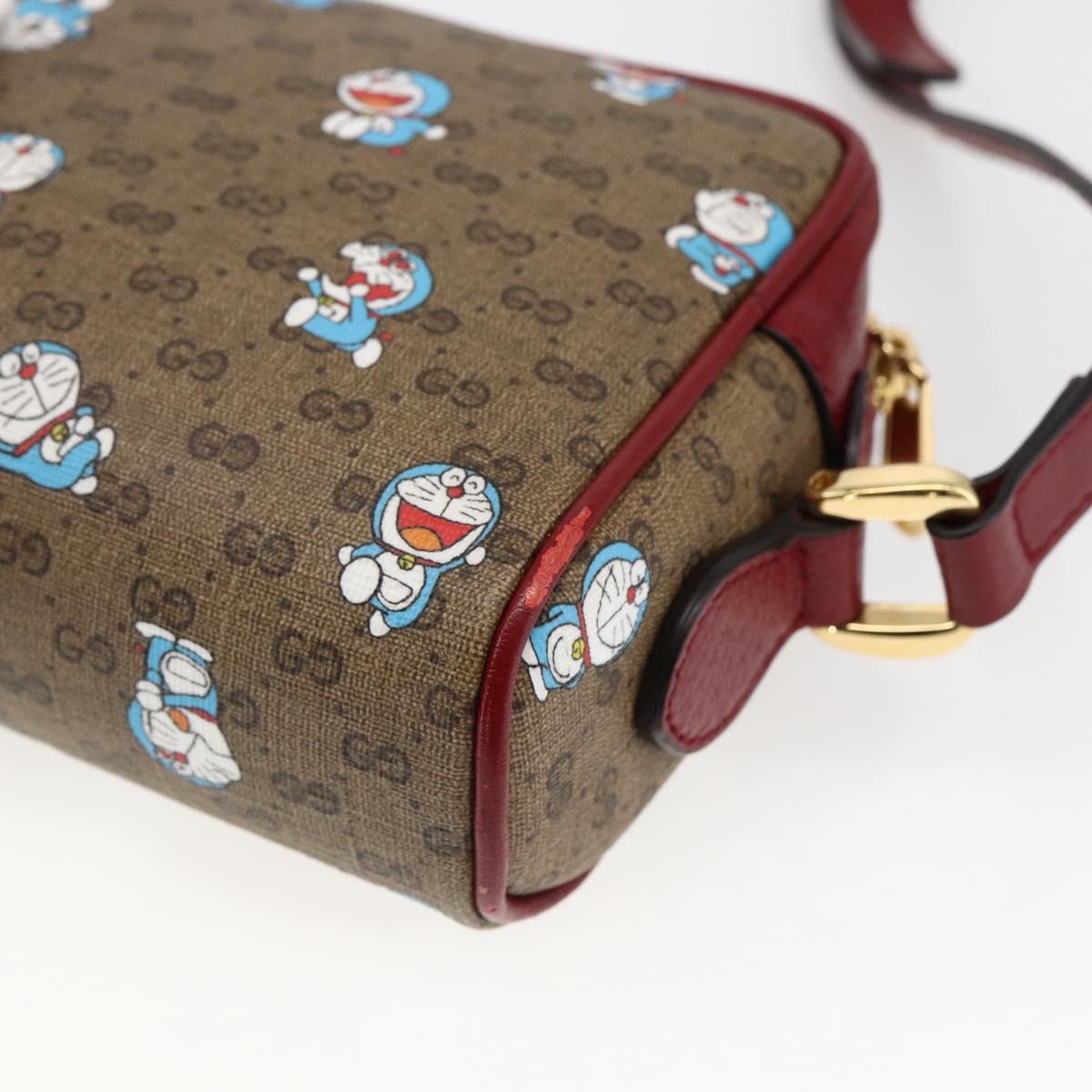GUCCI GUCCI × Doraemon Micro GG Supreme Bag PVC Beige 647784 Auth 149860SM