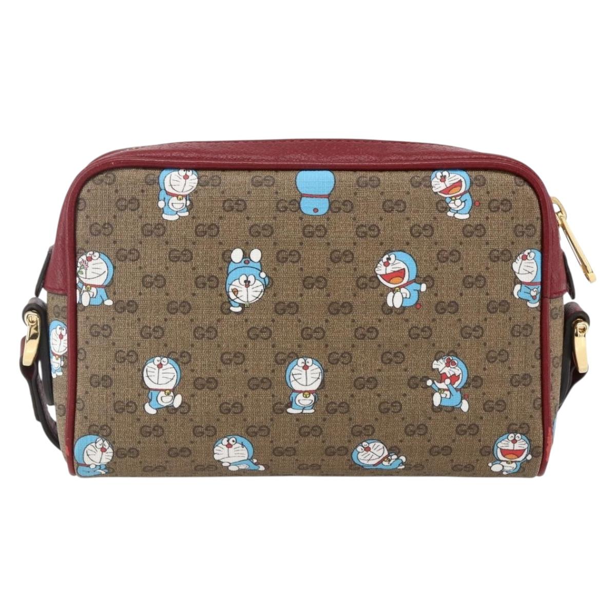 GUCCI GUCCI × Doraemon Micro GG Supreme Bag PVC Beige 647784 Auth 149860SM