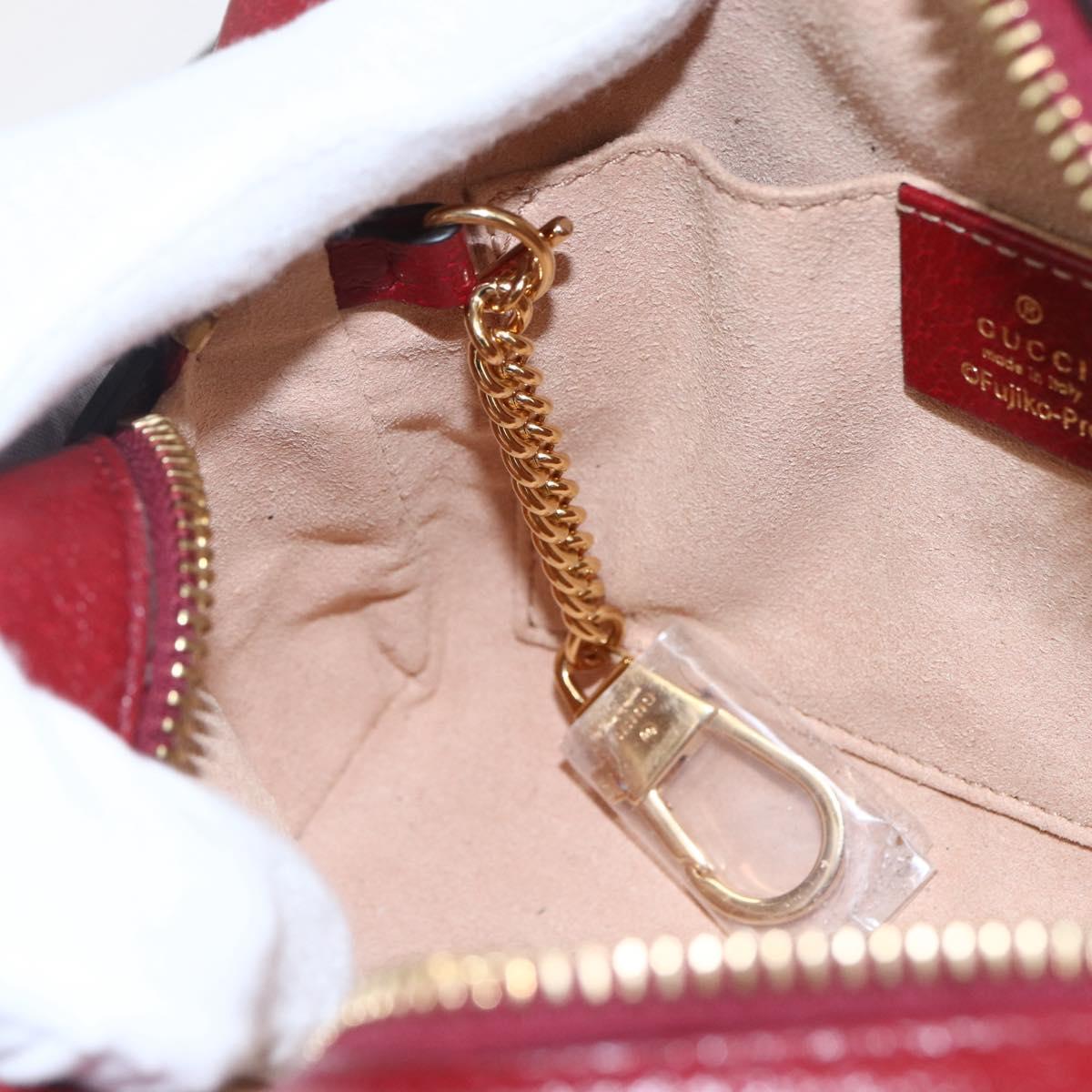 GUCCI GUCCI Ã Doraemon Micro GG Supreme Bag PVC Beige Gold 647784 Auth 149862SM