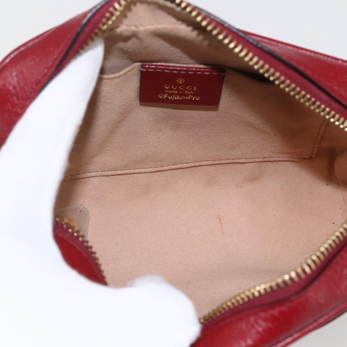 GUCCI GUCCI Ã Doraemon Micro GG Supreme Bag PVC Beige Gold 647784 Auth 149862SM
