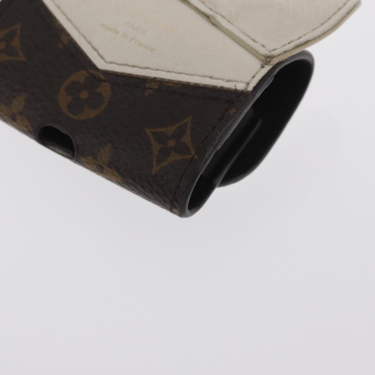 LOUIS VUITTON Monogram Etui Earphone Cat Case GI0566 LV Auth 149878