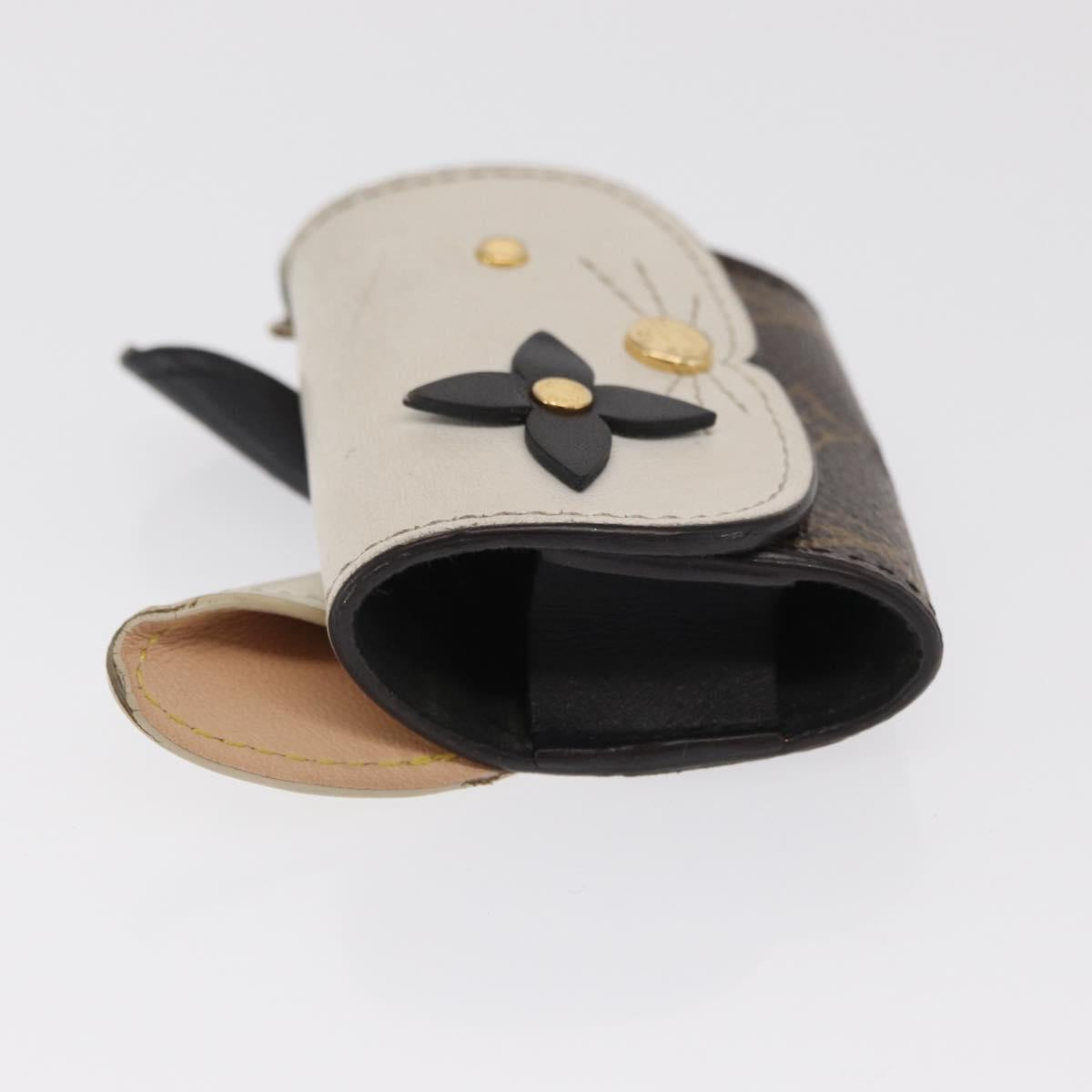 LOUIS VUITTON Monogram Etui Earphone Cat Case GI0566 LV Auth 149878