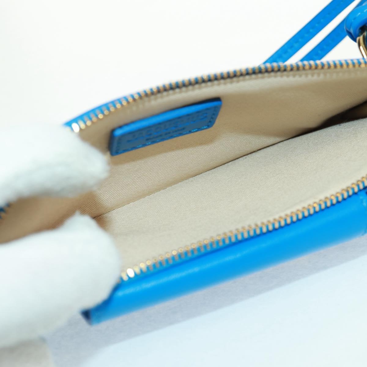 JACQUEMUS Shoulder wallet Leather Blue Gold Auth 149891M