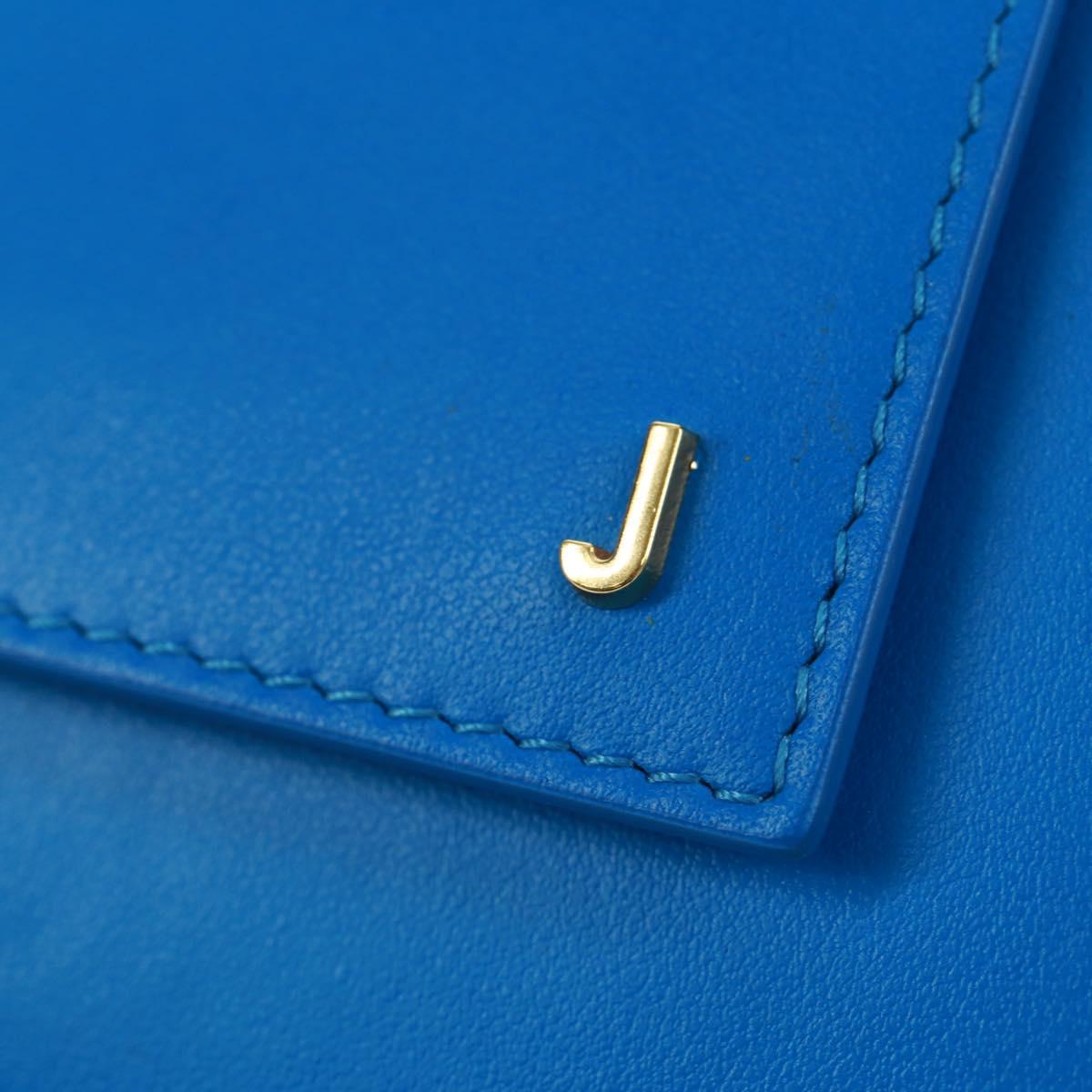 JACQUEMUS Shoulder wallet Leather Blue Gold Auth 149891M