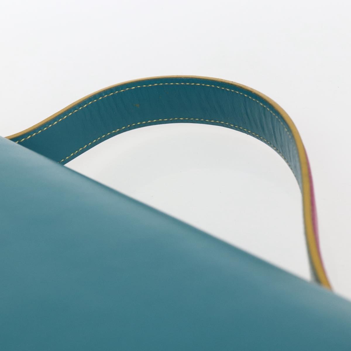 FENDI Hand Bag Leather Multicolor Gold Auth 149895V