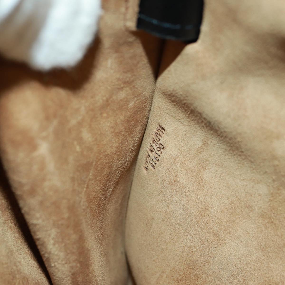 LOEWE Anagram Amazona 75 Hand Bag Leather 2way Blue Silver Auth 149898SM