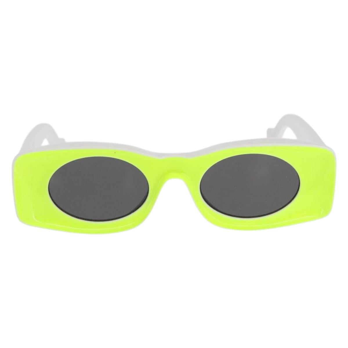 LOEWE Sunglasses Plastic White Auth 149901M