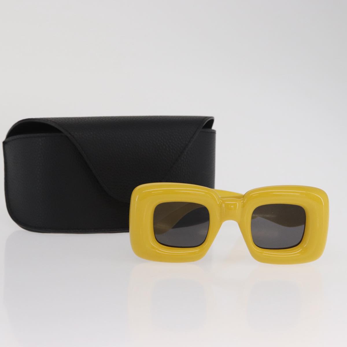 LOEWE Sunglasses plastic Yellow Auth 149902M