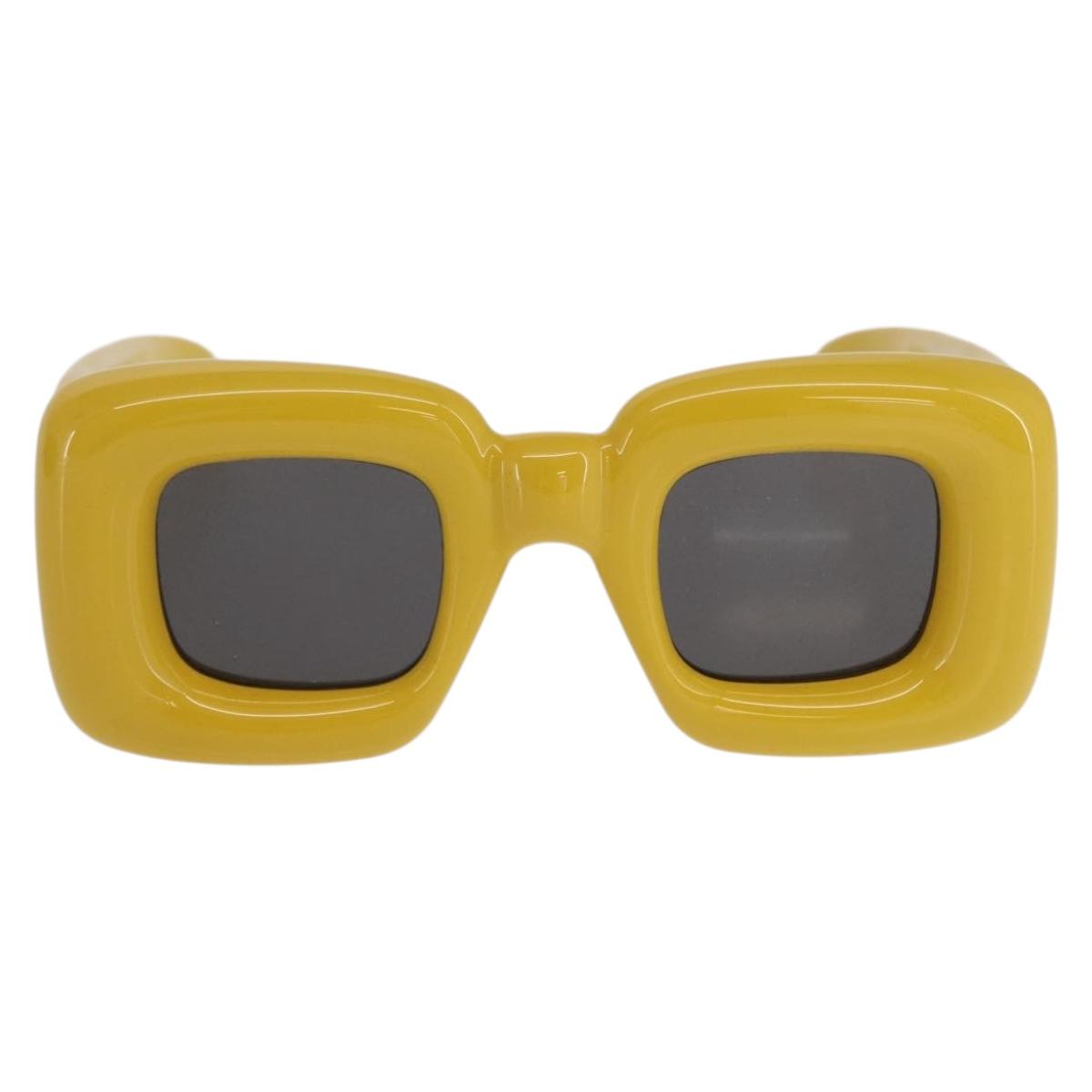 LOEWE Sunglasses plastic Yellow Auth 149902M
