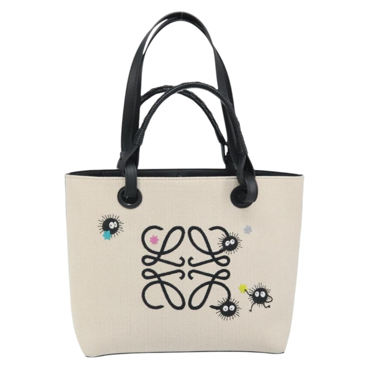 LOEWE × Studio Ghibli Anagram Susuwatari Bag Canvas 2way Beige Auth 149908SM
