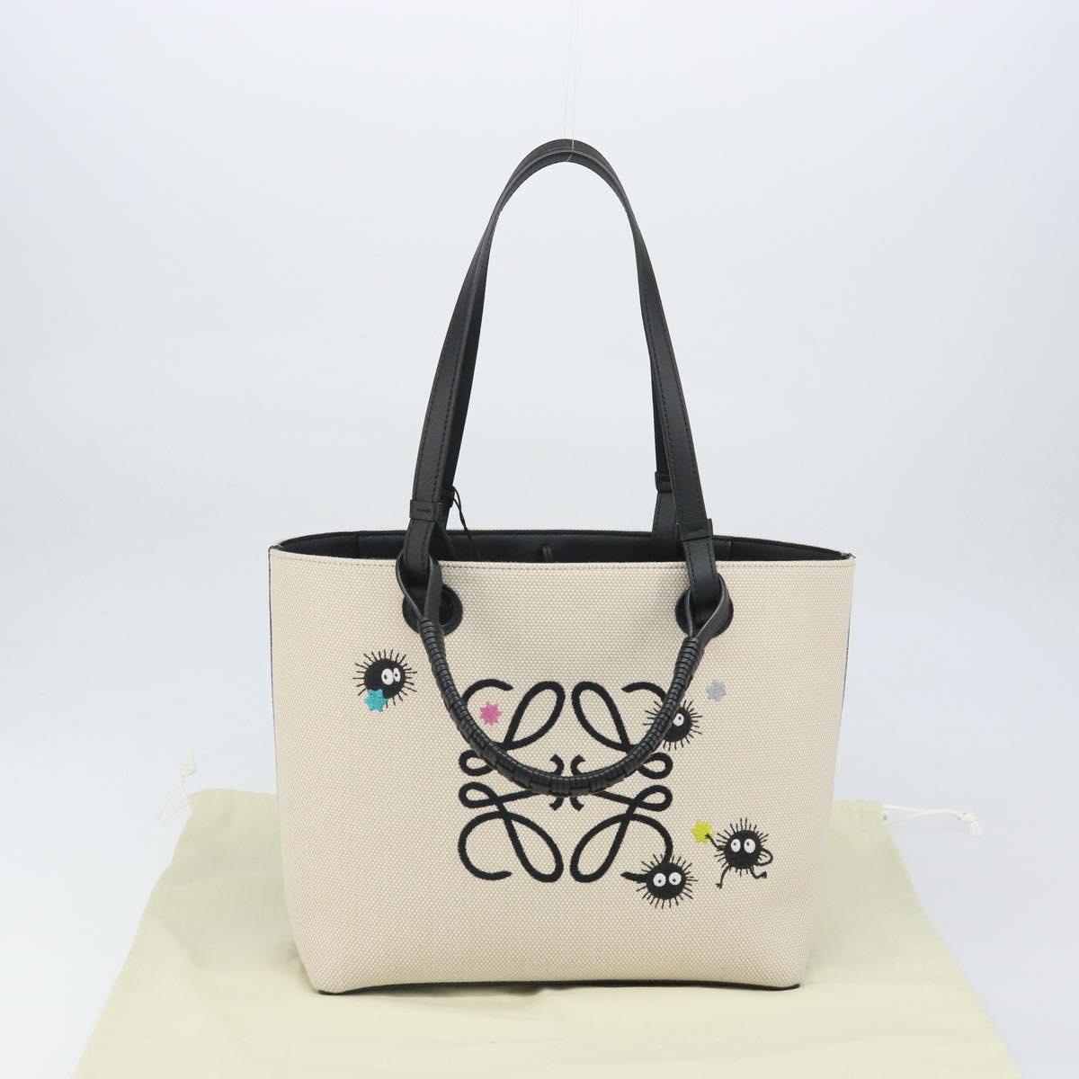 LOEWE × Studio Ghibli Anagram Susuwatari Bag Canvas 2way Beige Auth 149908SM