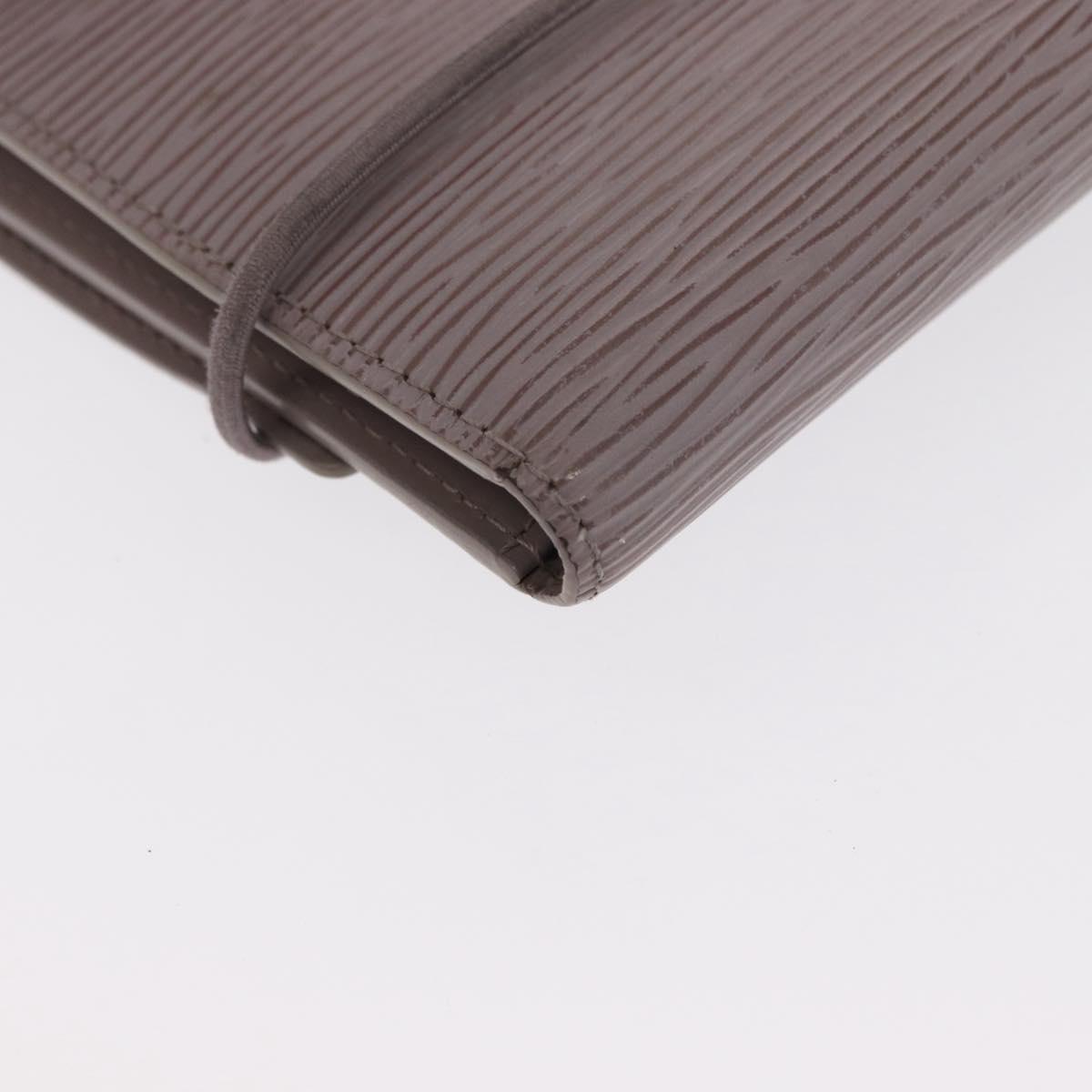 LOUIS VUITTON Epi Porte Monnaie Elastic Wallet Gray lilac M6366B LV Auth 149915