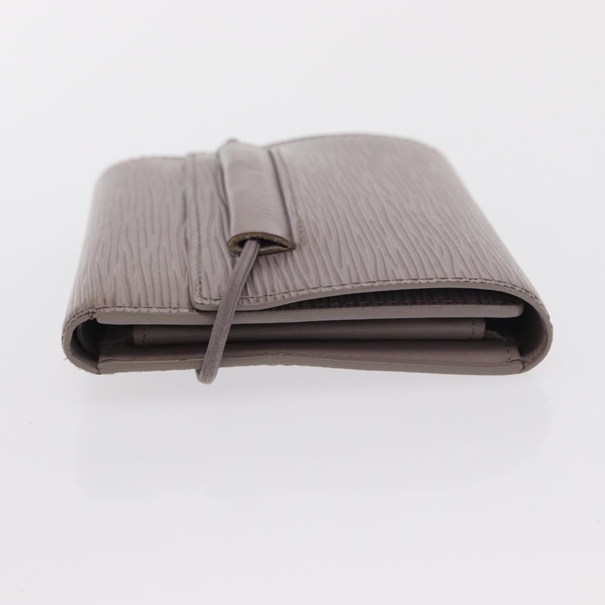 LOUIS VUITTON Epi Porte Monnaie Elastic Wallet Gray lilac M6366B LV Auth 149915