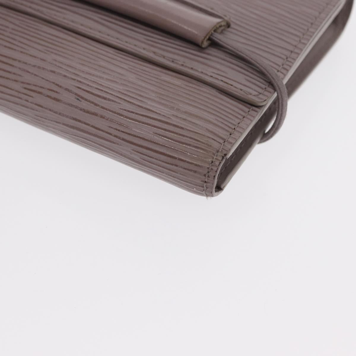 LOUIS VUITTON Epi Porte Monnaie Elastic Wallet Gray lilac M6366B LV Auth 149915