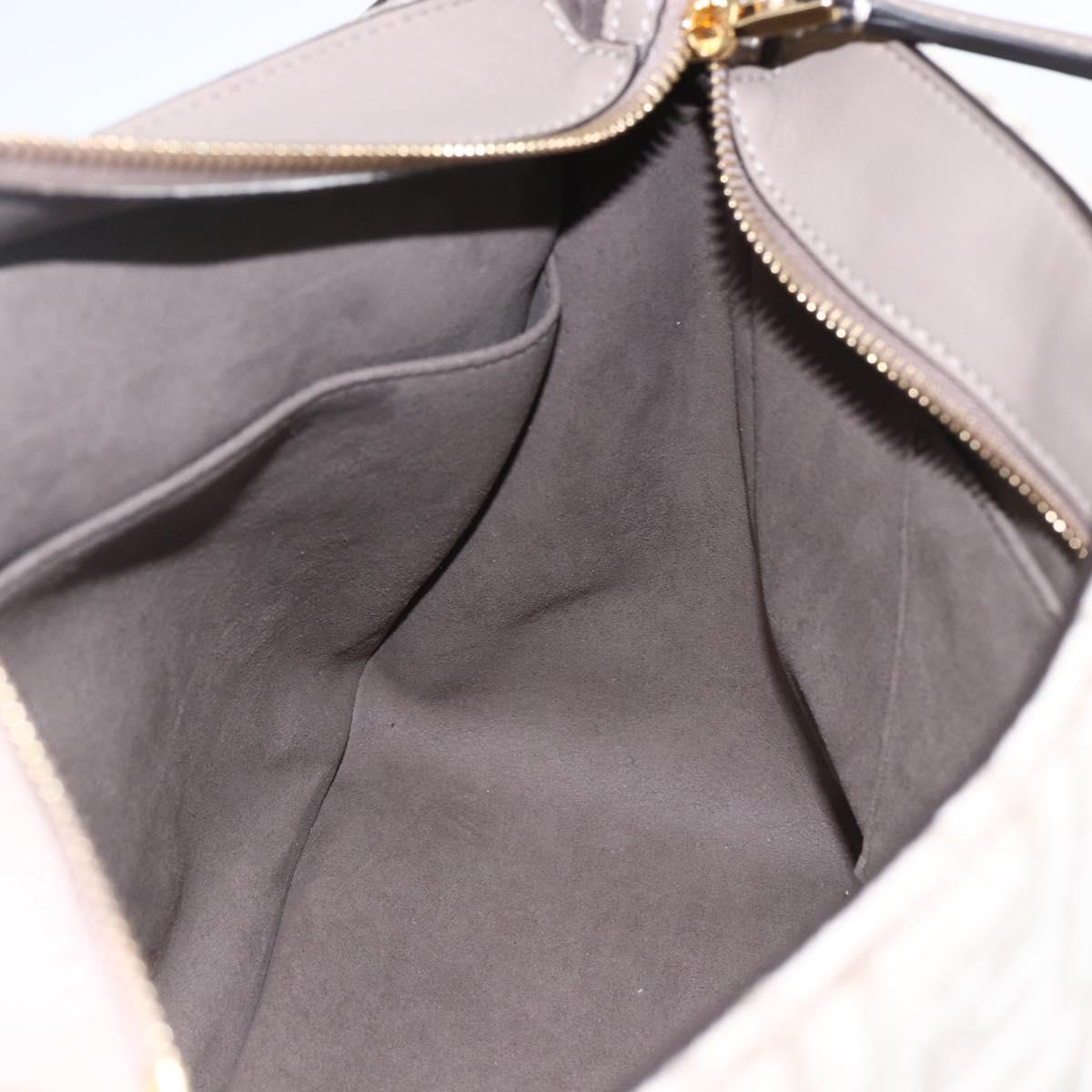 FENDI Zucca Canvas Hand Bag 2way Beige Gold Auth 149920SM