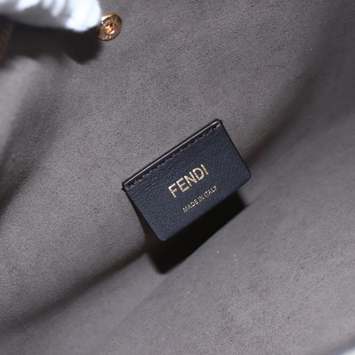 FENDI Zucca Canvas Hand Bag 2way Beige Gold Auth 149920SM