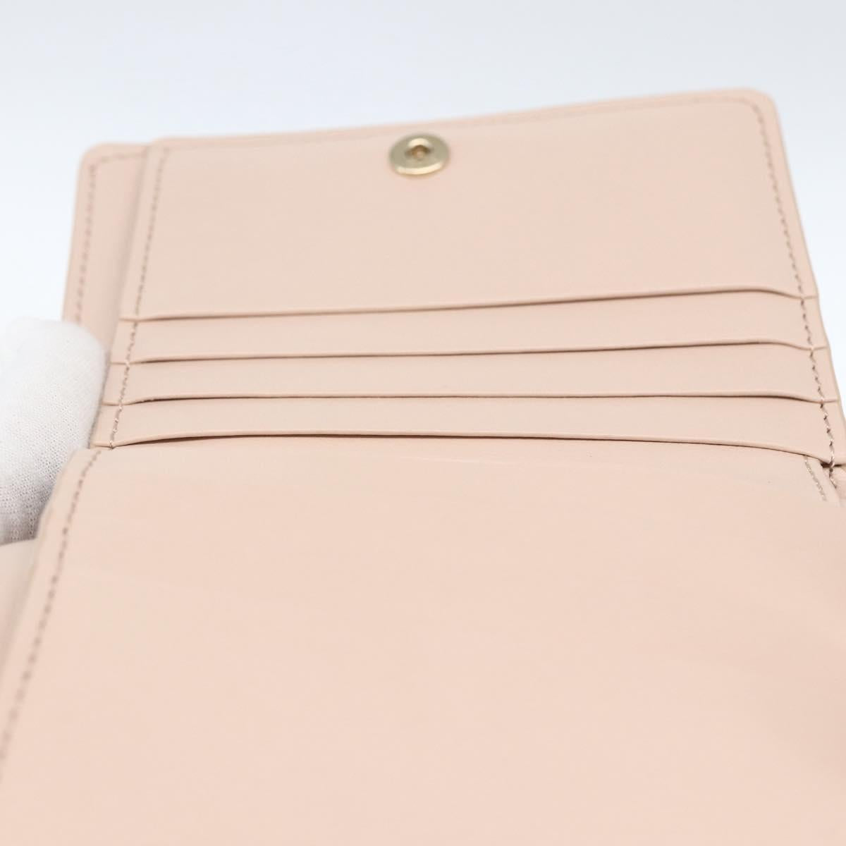 Chloe Sense Compact Wallet Leather Pink Gold Auth 149925V