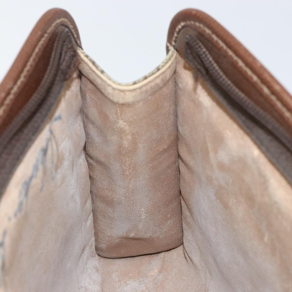 GUCCI GG Supreme Clutch Bag PVC Beige Gold 014 115 6063 Auth 149954