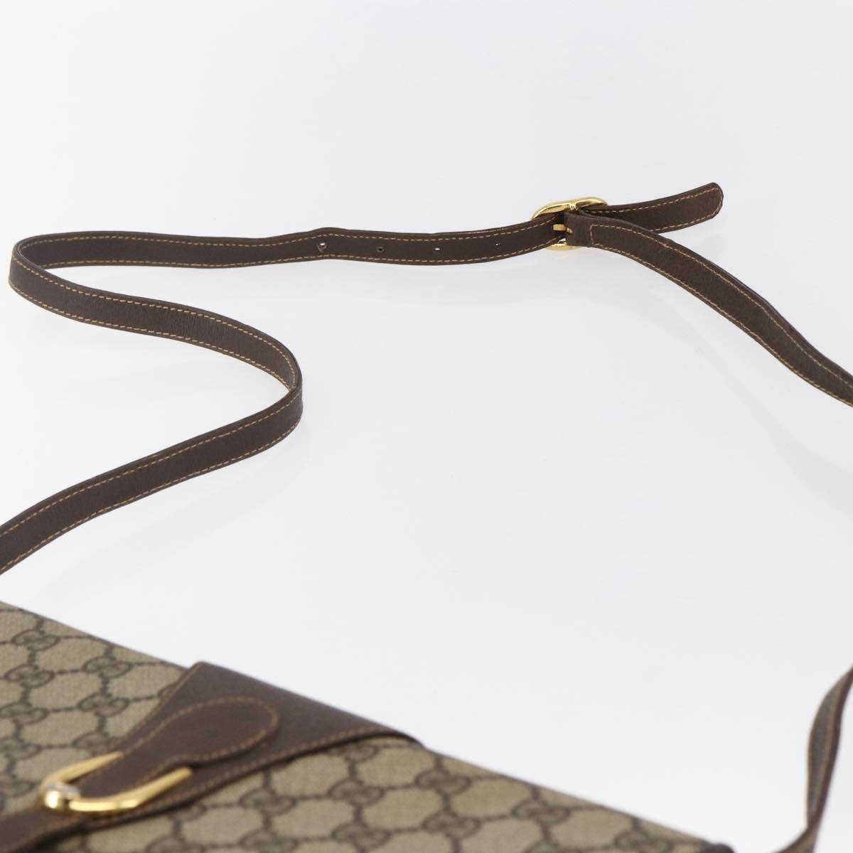 GUCCI GG Supreme Shoulder Bag PVC Beige Gold 904 02 050 Auth 149956