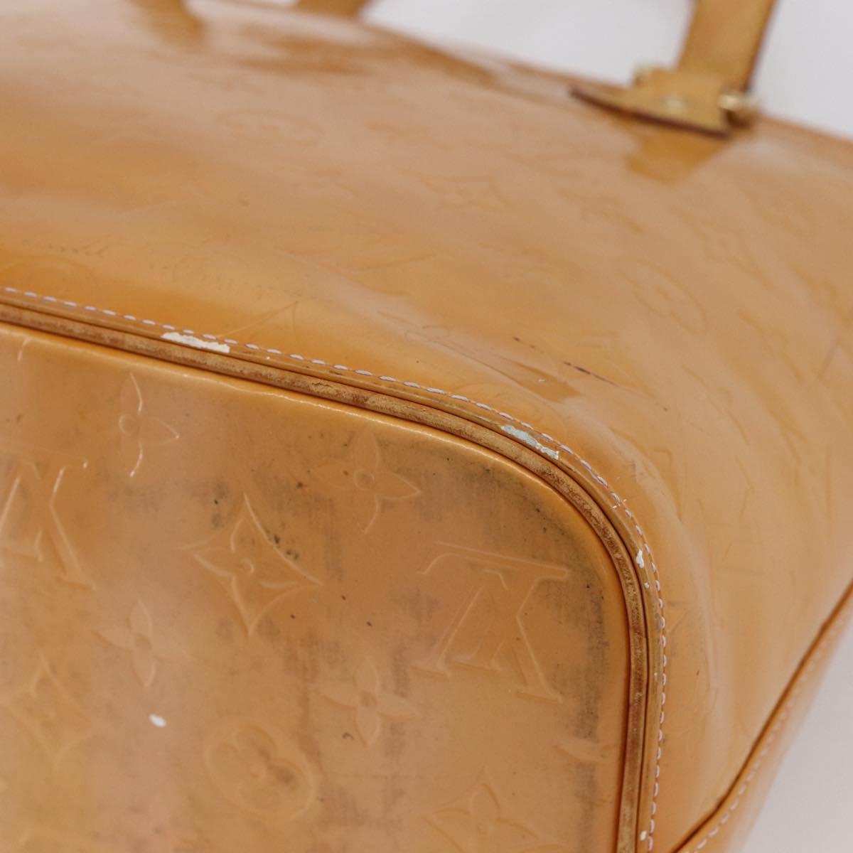 LOUIS VUITTON Monogram Vernis Houston Hand Bag Rose M91054 LV Auth 149967