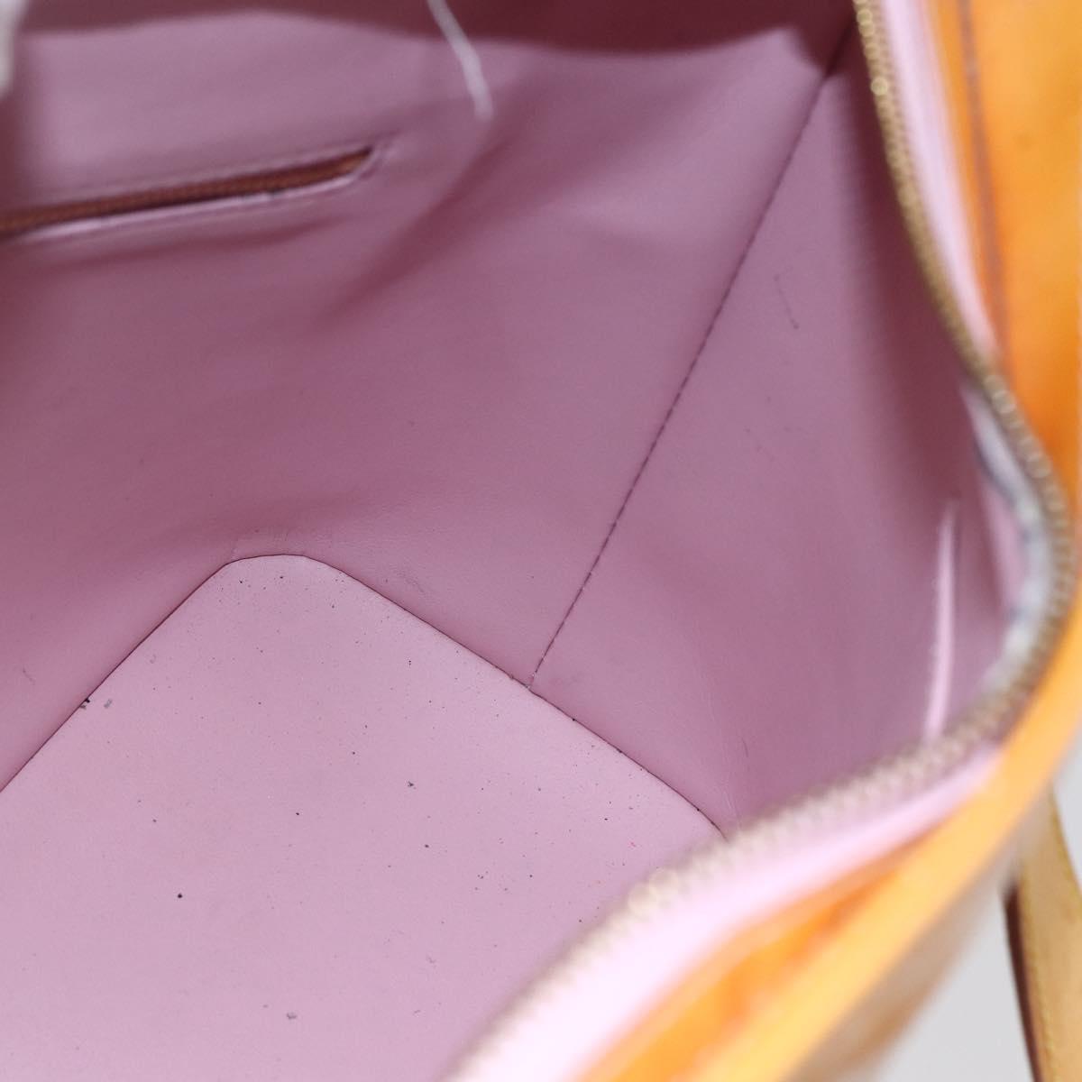 LOUIS VUITTON Monogram Vernis Houston Hand Bag Rose M91054 LV Auth 149967