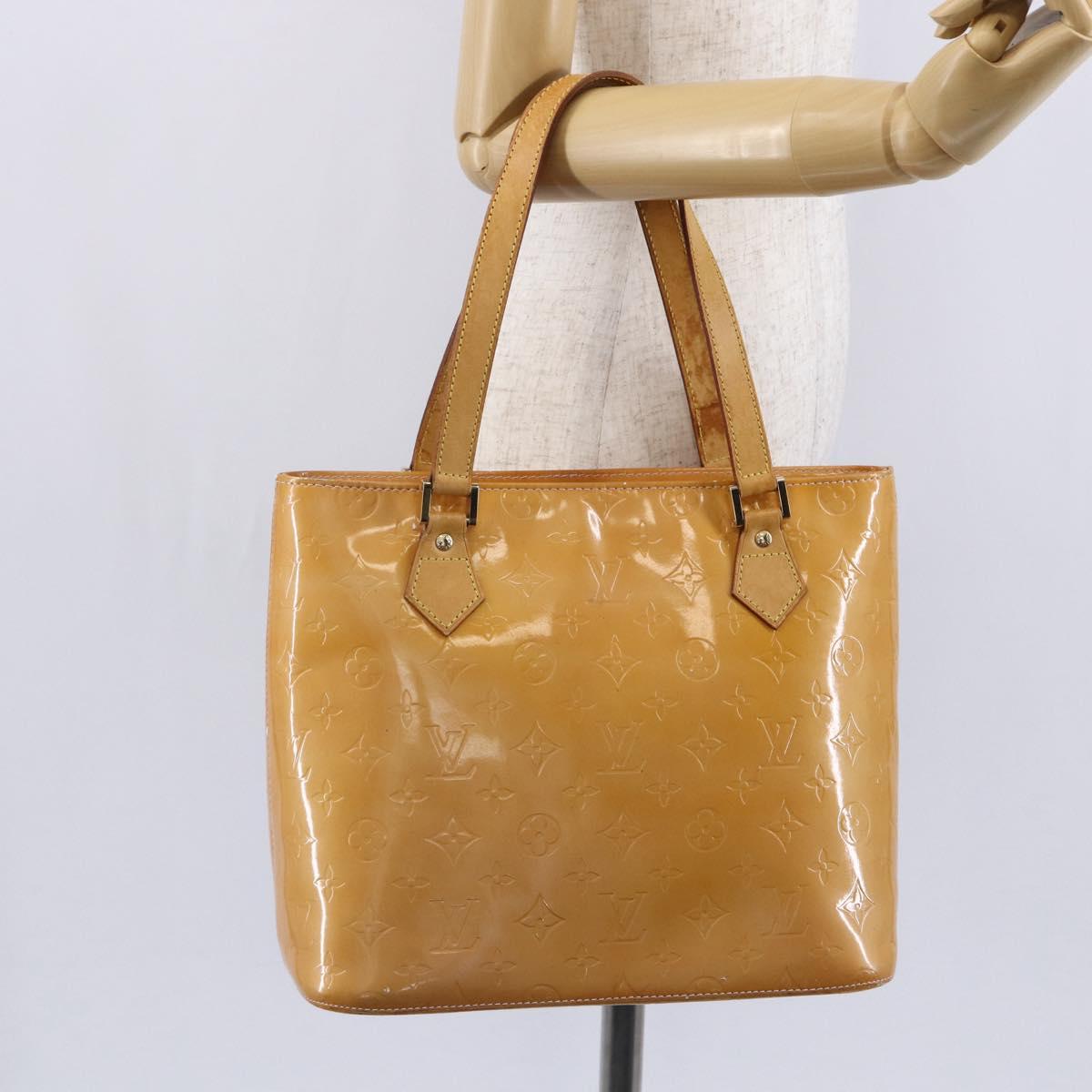 LOUIS VUITTON Monogram Vernis Houston Hand Bag Rose M91054 LV Auth 149967