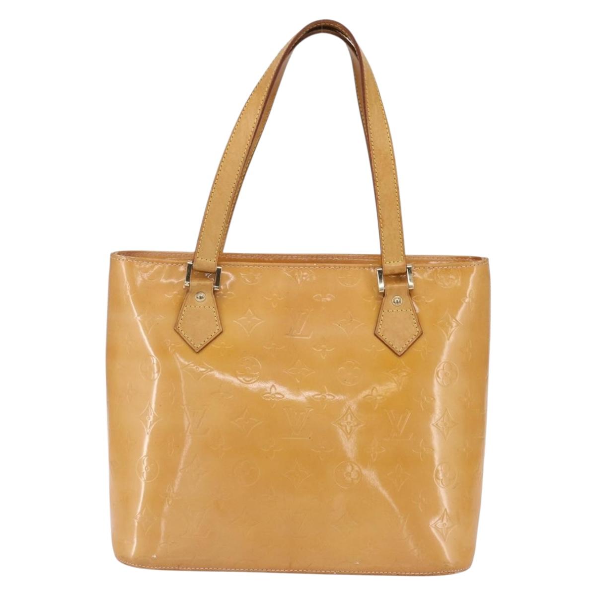 LOUIS VUITTON Monogram Vernis Houston Hand Bag Rose M91054 LV Auth 149967