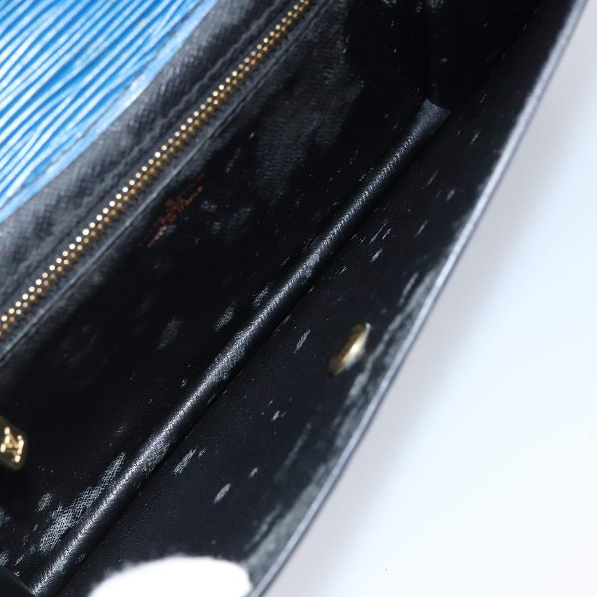 LOUIS VUITTON Epi Montaigne 23 Clutch Bag Blue M52665 LV Auth 149969