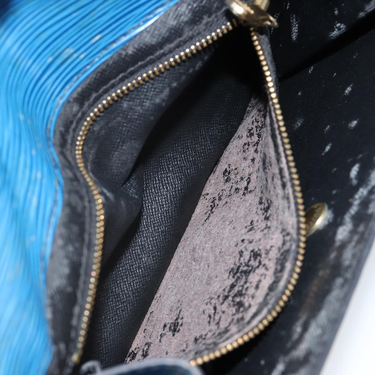 LOUIS VUITTON Epi Montaigne 23 Clutch Bag Blue M52665 LV Auth 149969