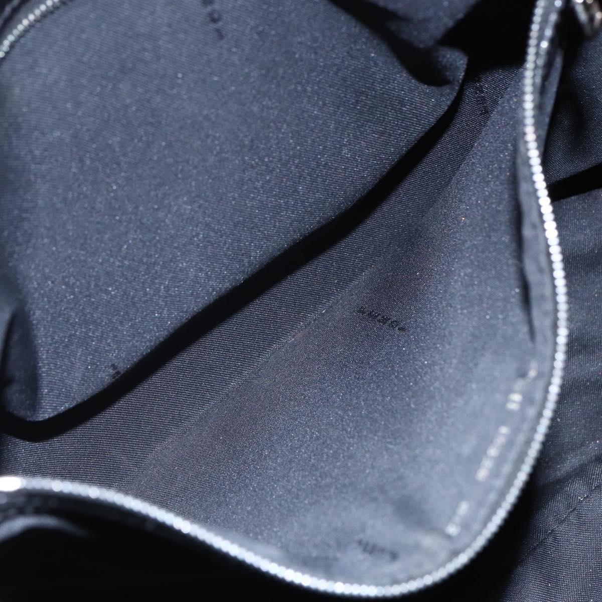 FENDI Zucca Canvas Shoulder Bag Black Silver Auth 149971