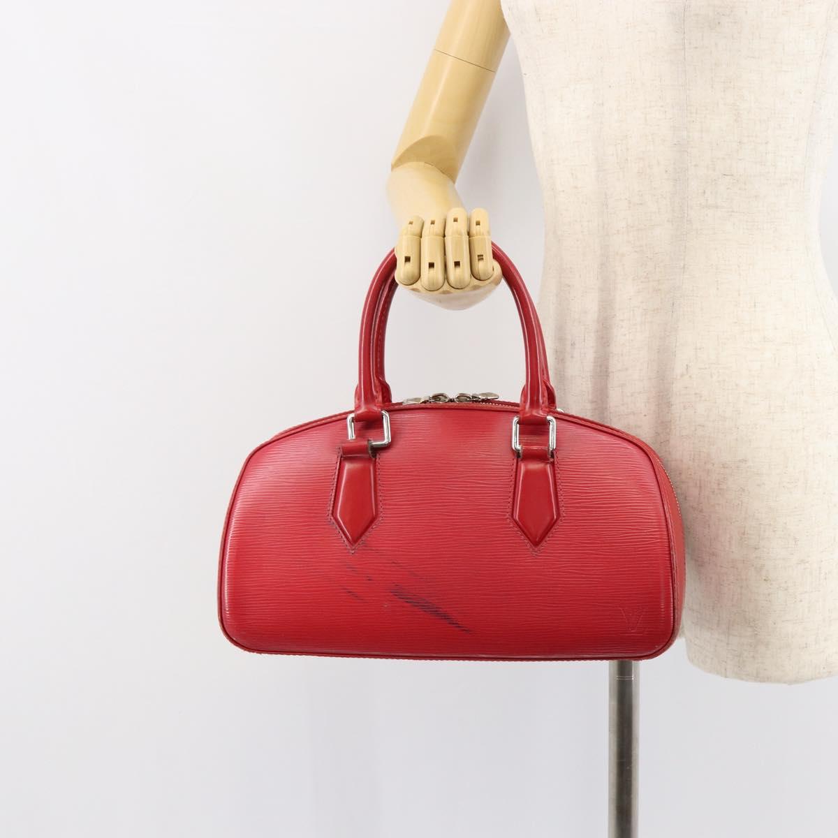 LOUIS VUITTON Epi jasmine Hand Bag Red M52087 LV Auth 149994