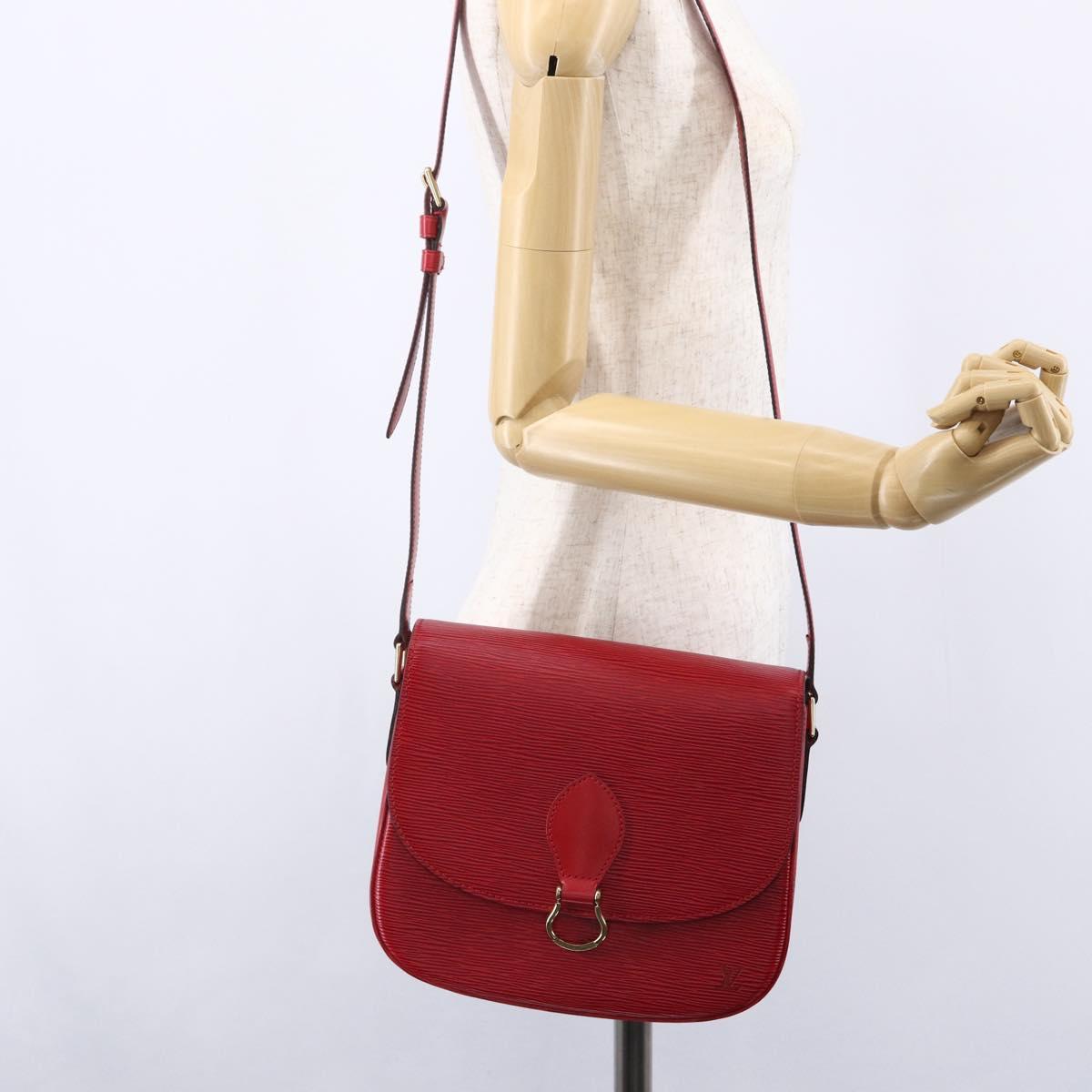 LOUIS VUITTON Epi Saint Cloud GM Shoulder Bag Red M52197 LV Auth 149995V