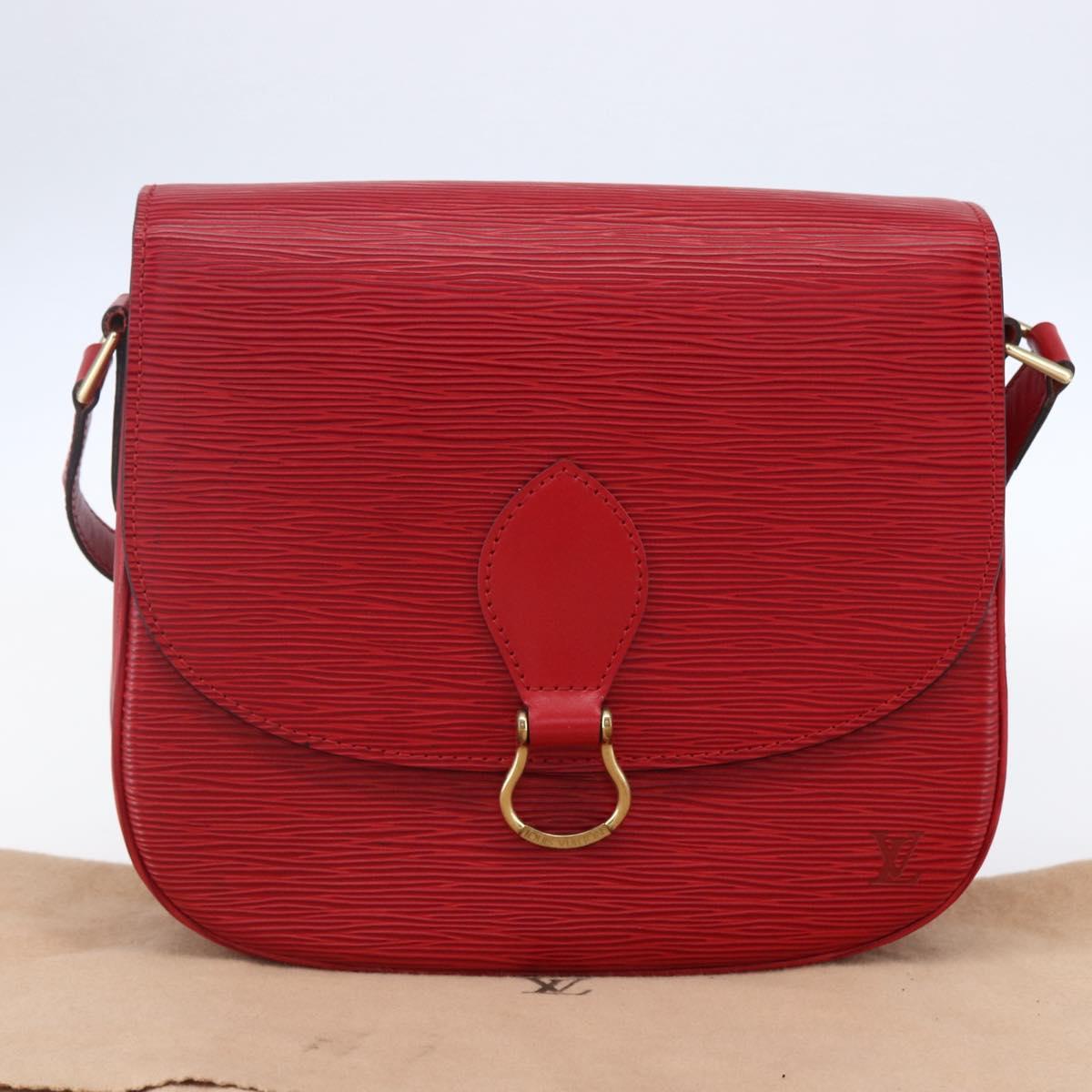 LOUIS VUITTON Epi Saint Cloud GM Shoulder Bag Red M52197 LV Auth 149995V