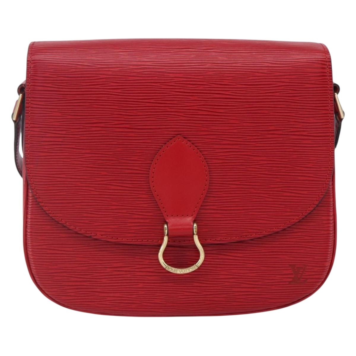 LOUIS VUITTON Epi Saint Cloud GM Shoulder Bag Red M52197 LV Auth 149995V