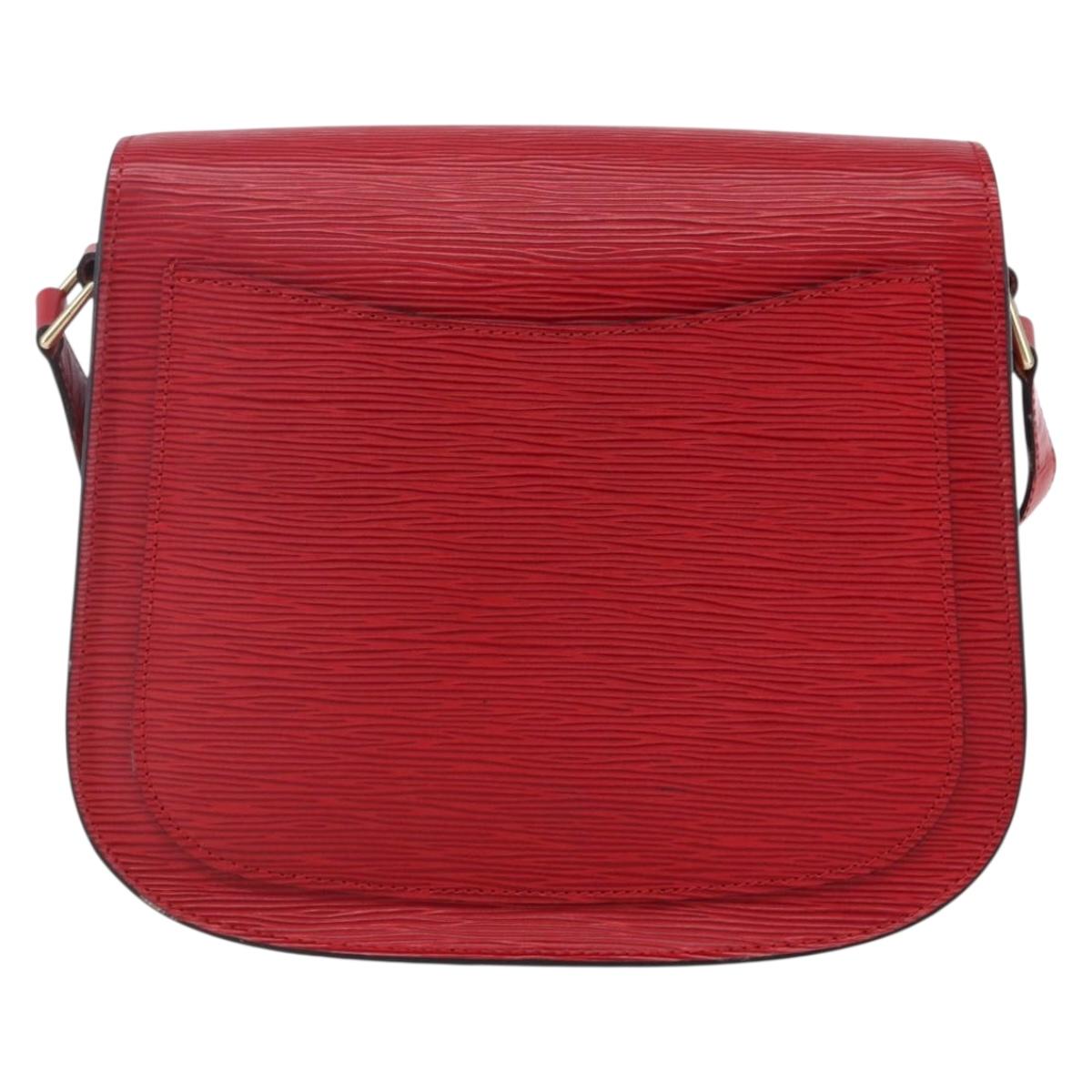 LOUIS VUITTON Epi Saint Cloud GM Shoulder Bag Red M52197 LV Auth 149995V