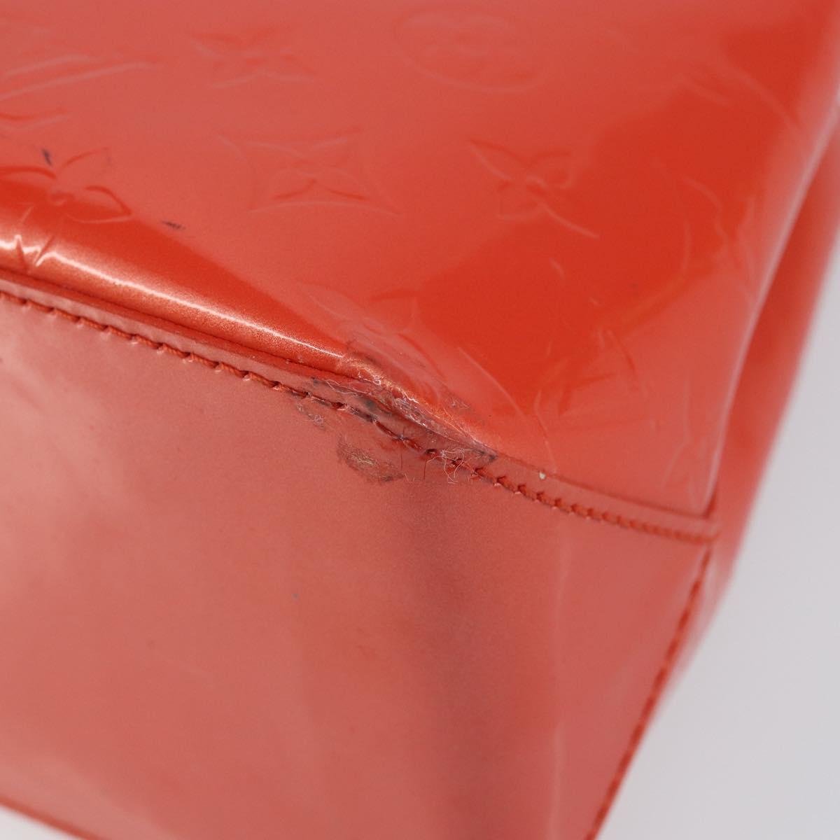 LOUIS VUITTON Vernis Bluebird Wilshire PM Bag Orenge Sunset M93644 Auth 149996