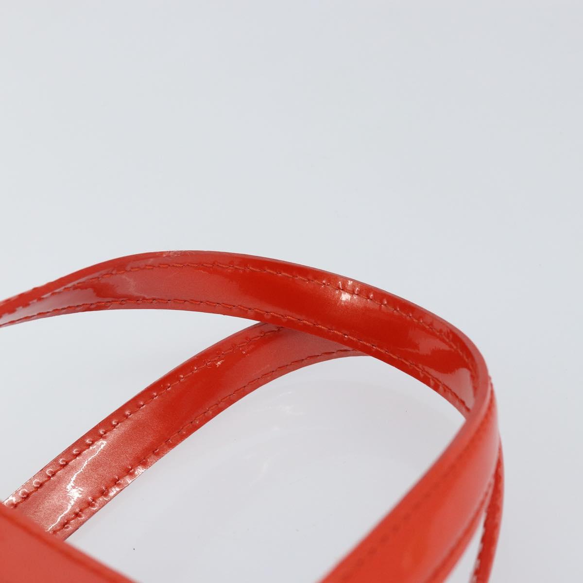 LOUIS VUITTON Vernis Bluebird Wilshire PM Bag Orenge Sunset M93644 Auth 149996