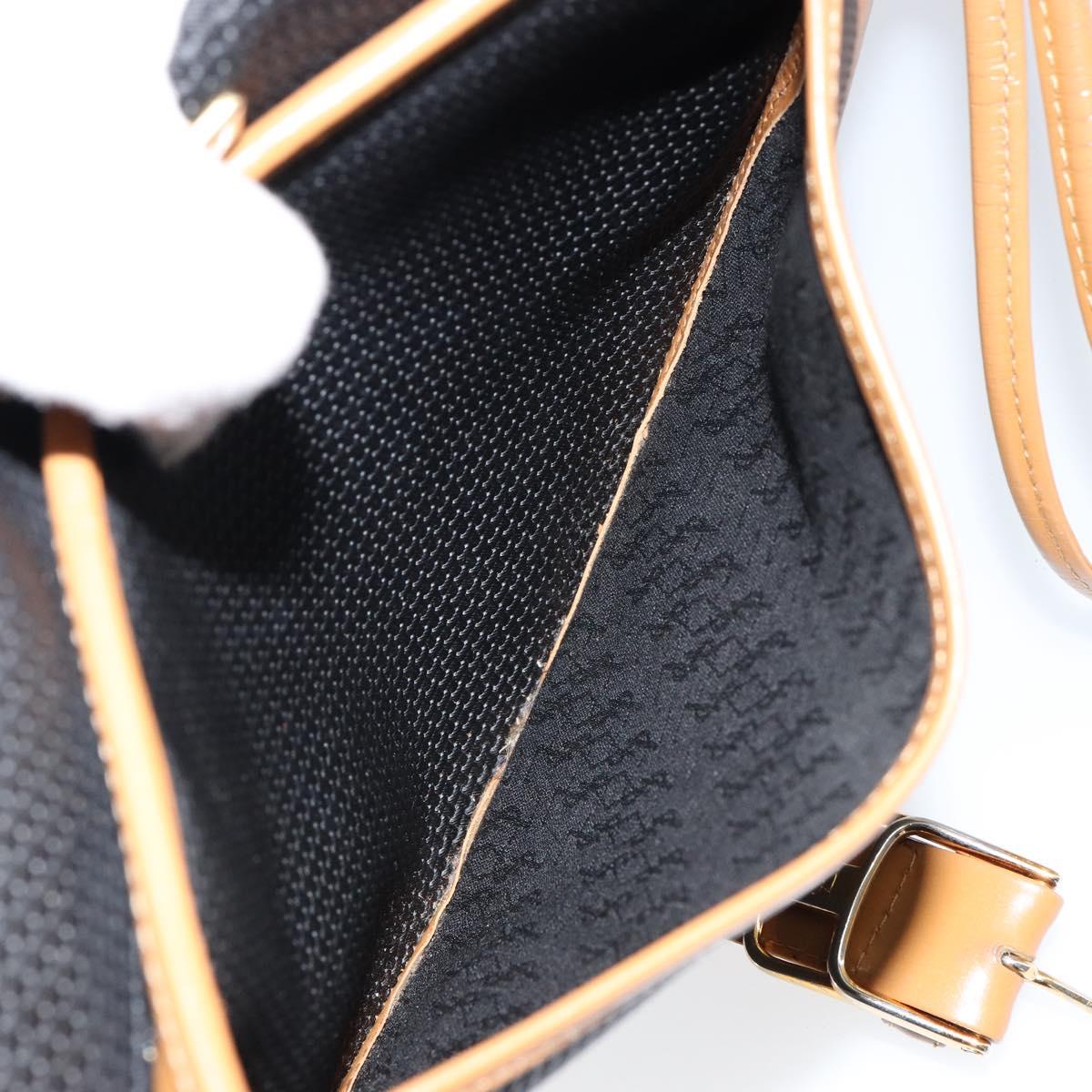 SAINT LAURENT Shoulder Bag PVC Leather Black Gold Auth 150003