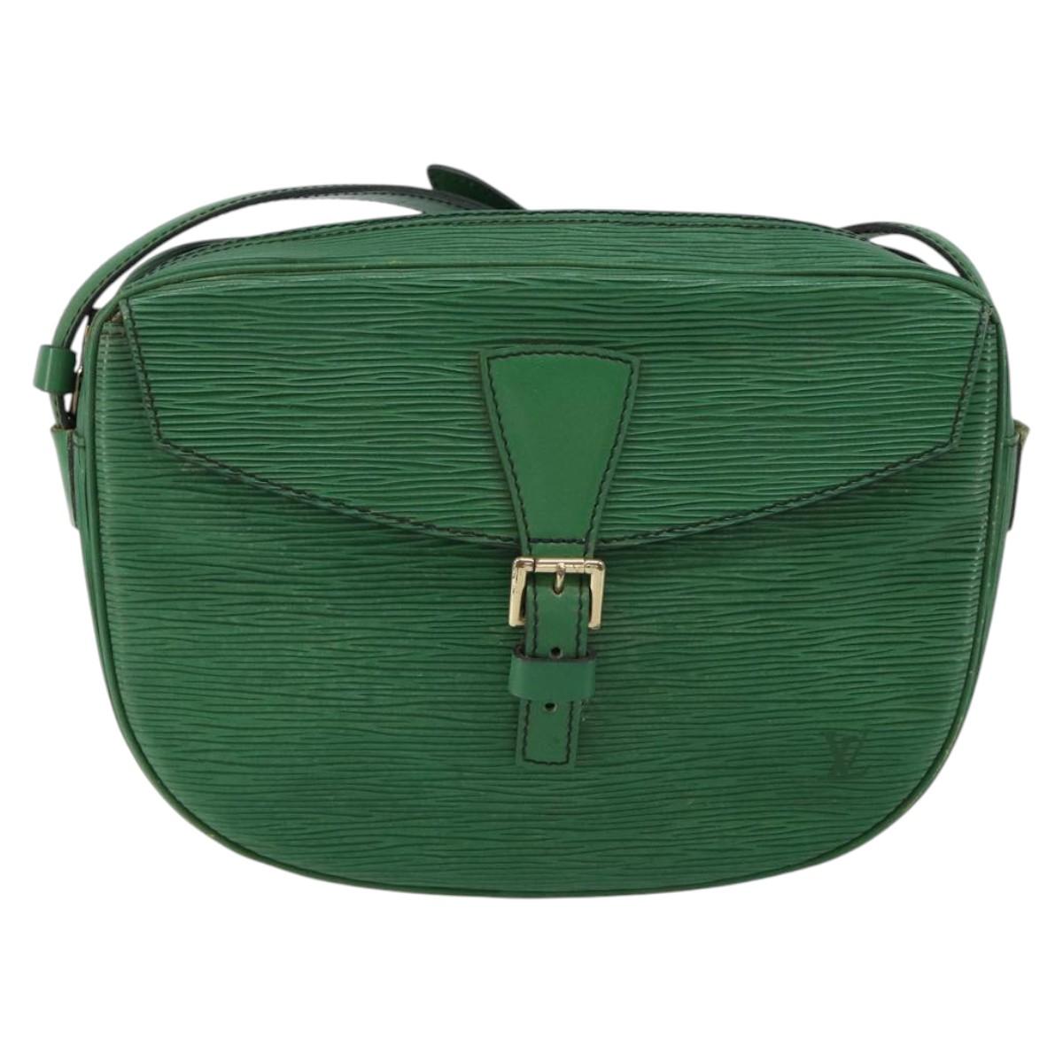 LOUIS VUITTON Epi Jeune Fille MM Shoulder Bag Green M52154 LV Auth 150019