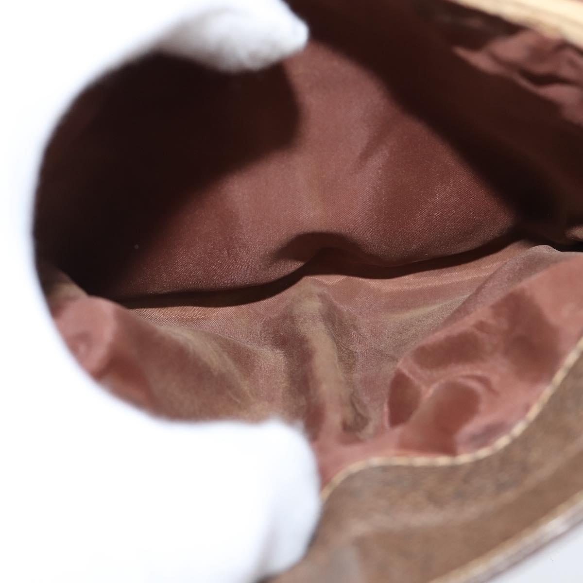 GUCCI GG Supreme Web Sherry Line Bag PVC Beige Gold 86 02 037 Auth 150020