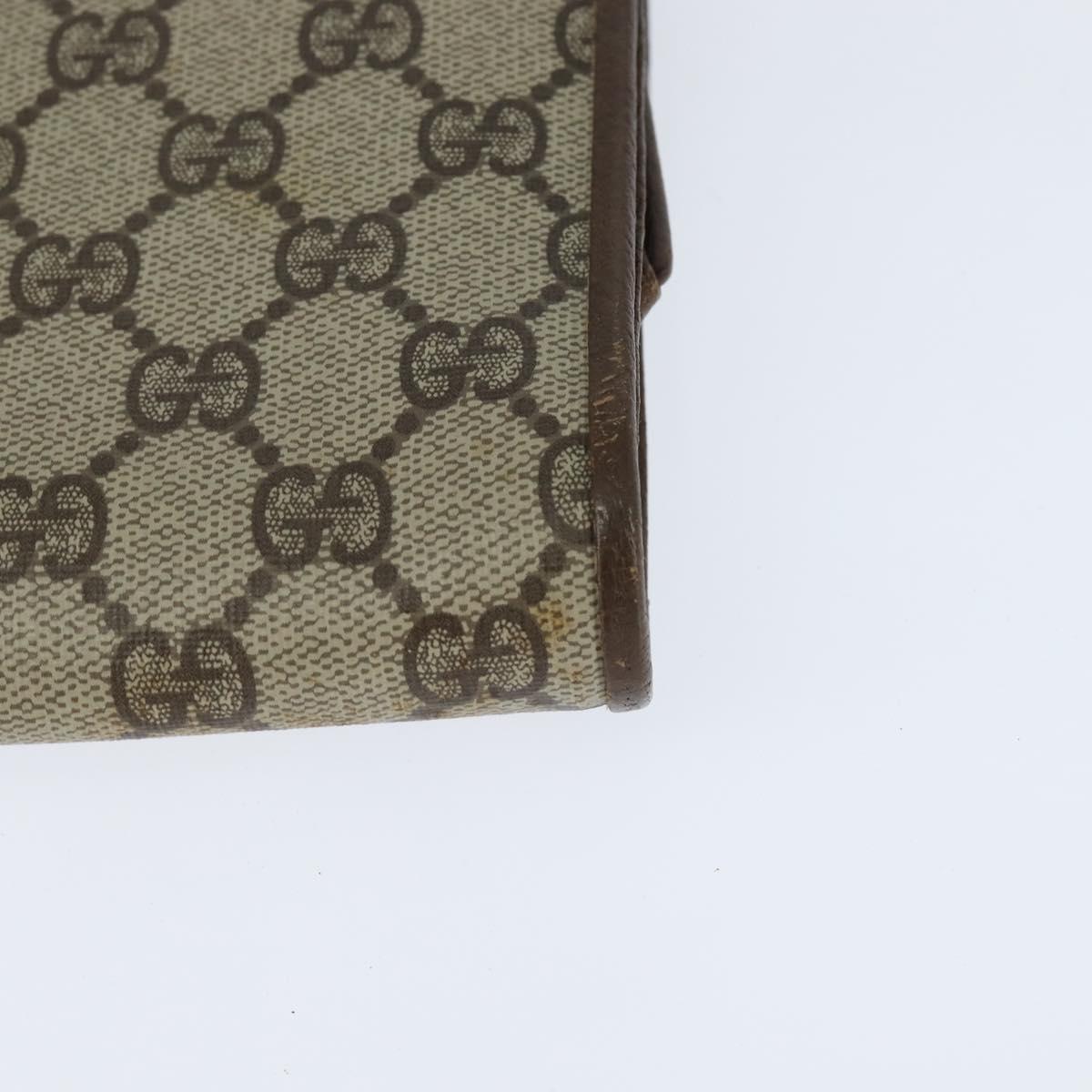 GUCCI GG Supreme Shoulder Bag PVC Beige Gold 89 02 050 Auth 150021