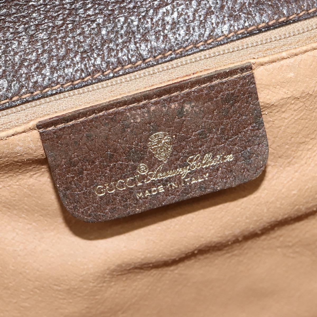 GUCCI GG Supreme Shoulder Bag PVC Beige Gold 89 02 050 Auth 150021