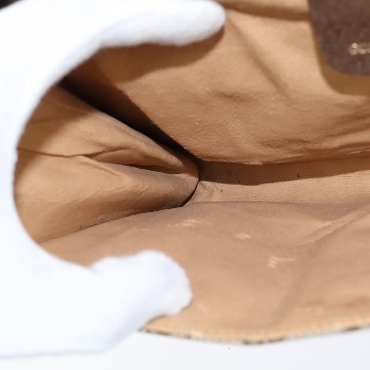 GUCCI GG Supreme Shoulder Bag PVC Beige Gold 89 02 050 Auth 150021