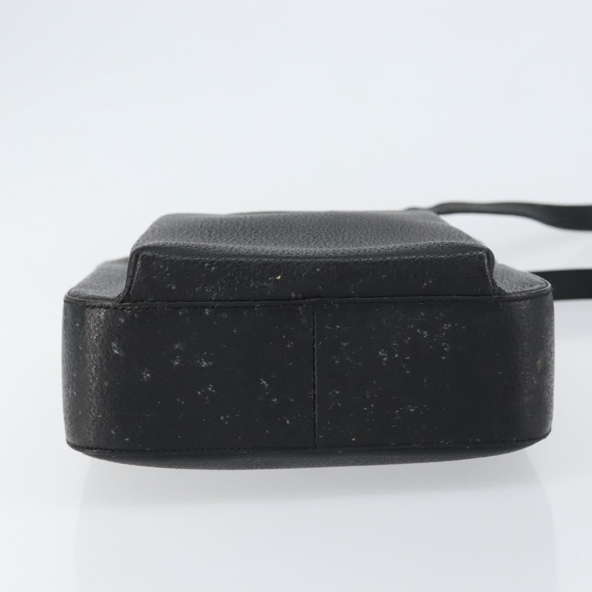 GUCCI Horsebit Hand Bag Leather 2way Black 002 1118 0463 Auth 150030