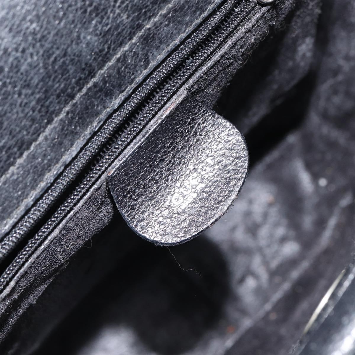 GUCCI Horsebit Hand Bag Leather 2way Black 002 1118 0463 Auth 150030